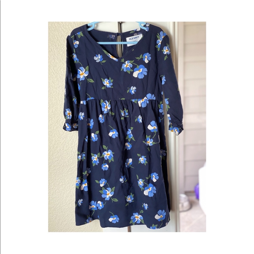 Log navy girls dress